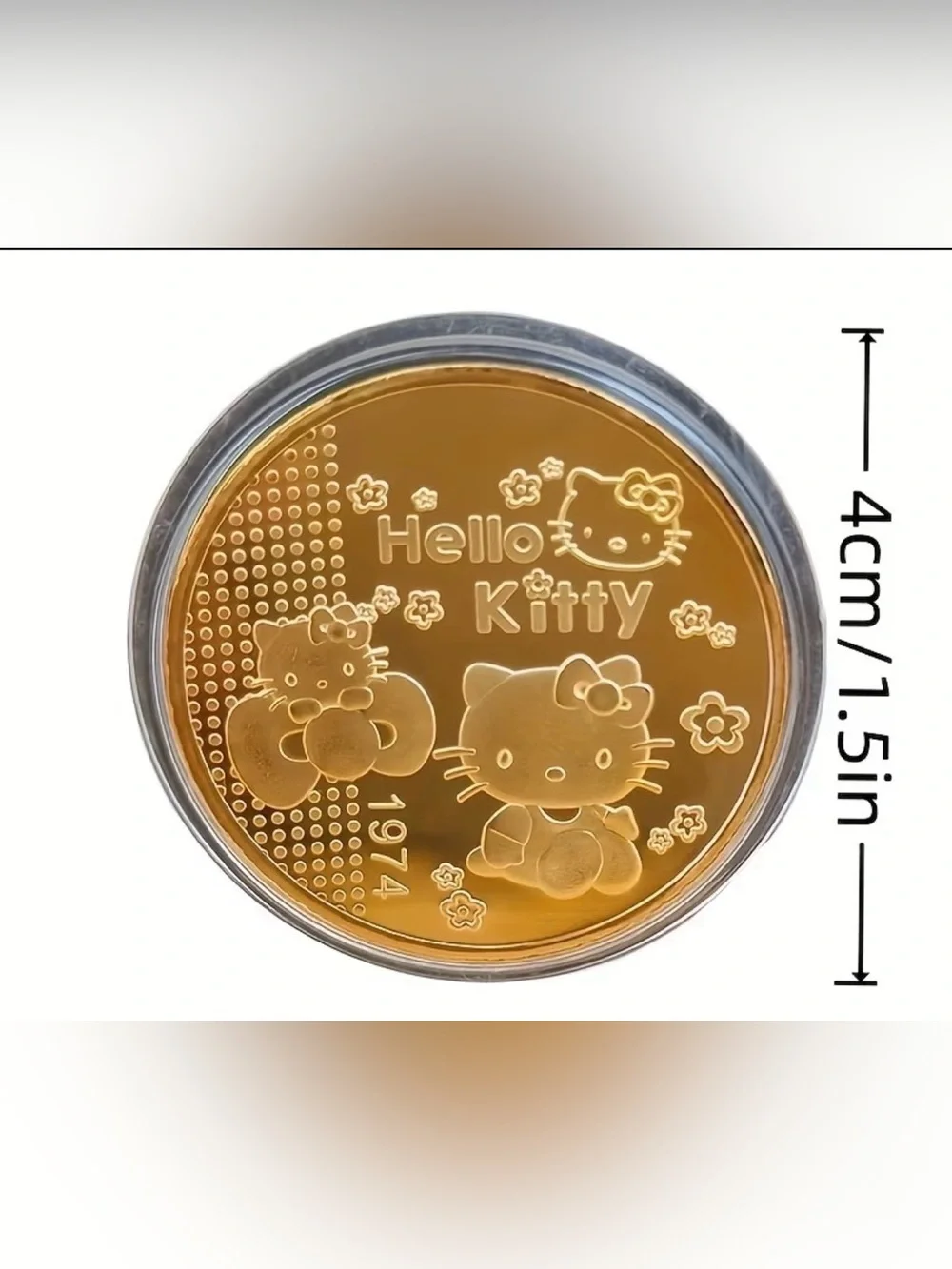 2024 Hello Kitty 50th Anniversary Ballerina, gold color collectible coin-New
